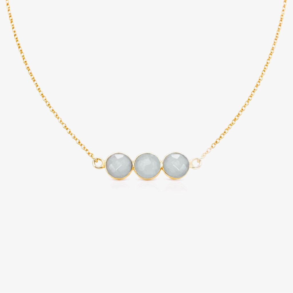 Triple Gem Necklace Necklace GemDesignss NGCH3401A Amazonite 