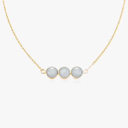Triple Gem Necklace Necklace GemDesignss NGCH3401A Amazonite 