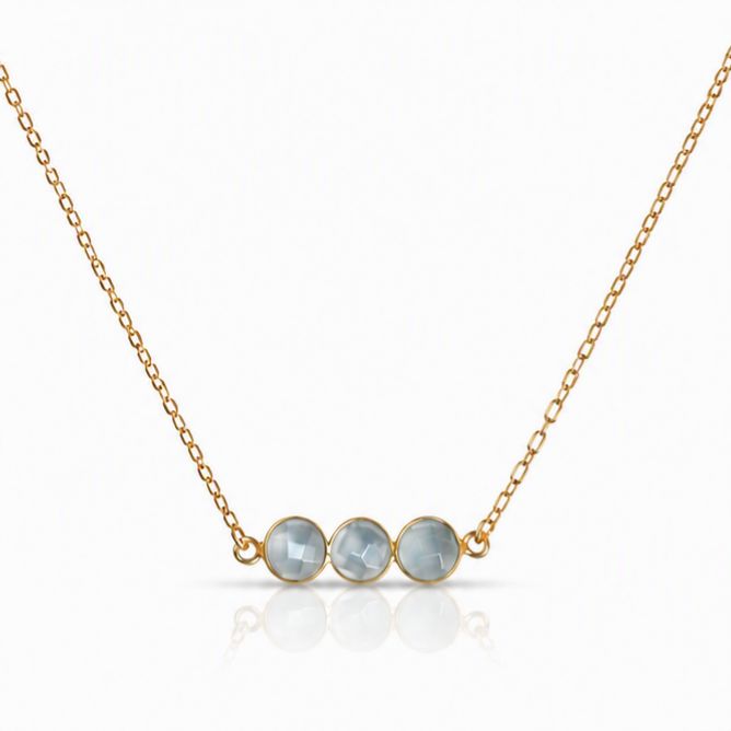 Triple Gem Necklace Necklaces GemDesignss 