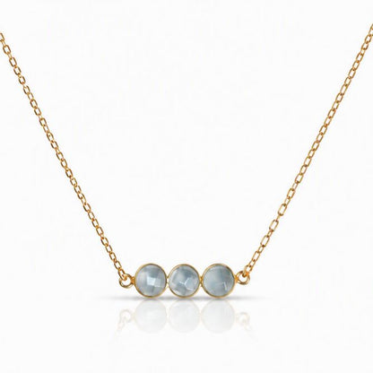 Triple Gem Necklace Necklaces GemDesignss 