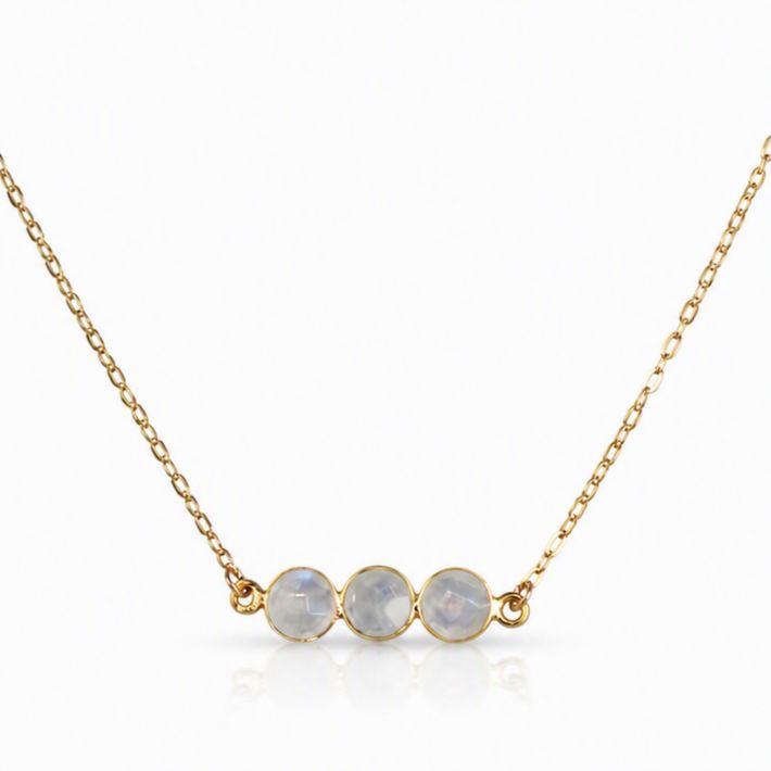 Triple Gem Necklace Necklaces GemDesignss 