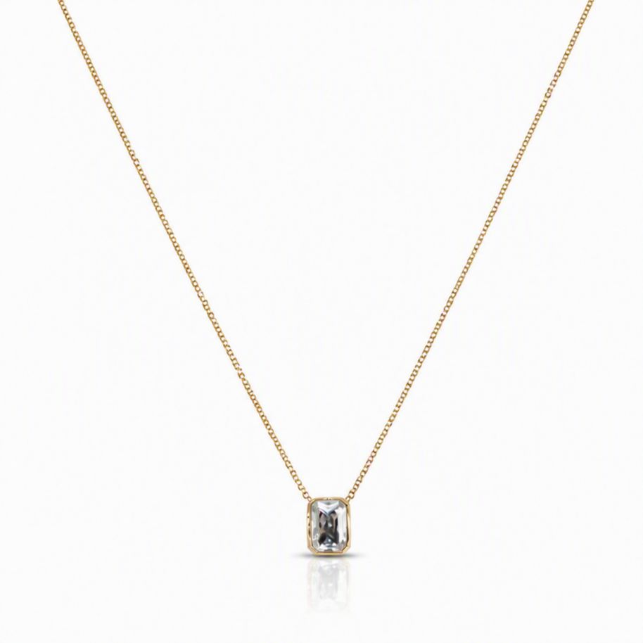 Petite CZ Charm Necklace Necklaces athenadesigns 