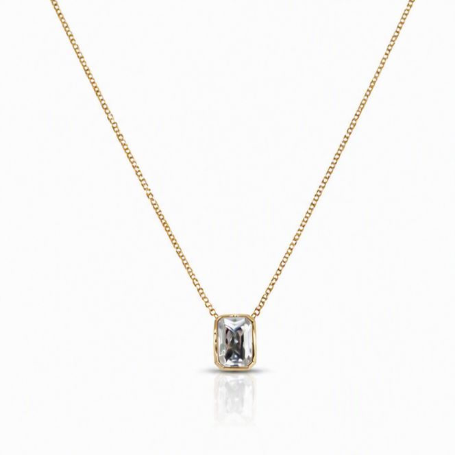 Petite CZ Charm Necklace Necklaces athenadesigns NGCH4085C 
