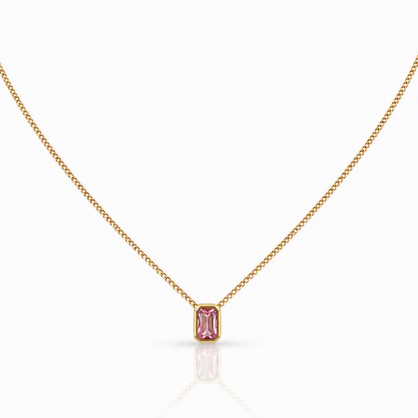 Petite CZ Charm Necklace Necklaces Beads 
