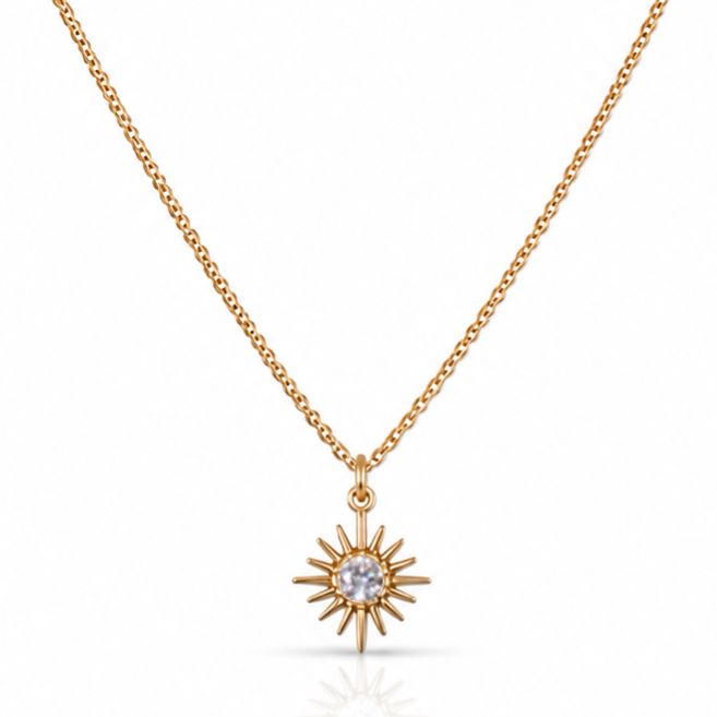 Small Starburst Necklace Necklaces athenadesigns NGCH4450 