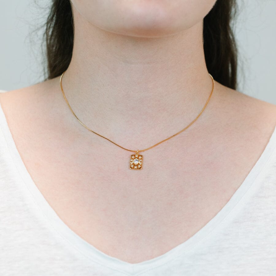 Square Burst Necklace Necklaces athenadesigns 