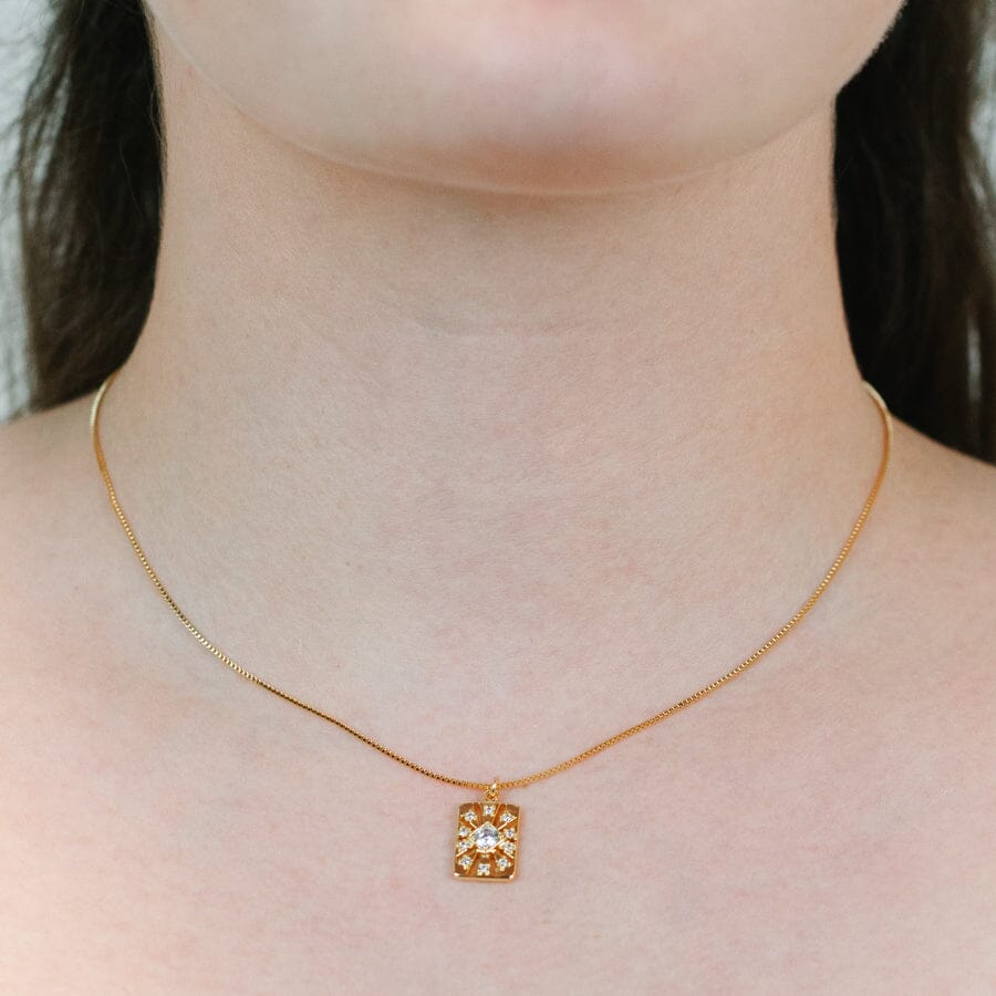 Square Burst Necklace Necklaces athenadesigns 