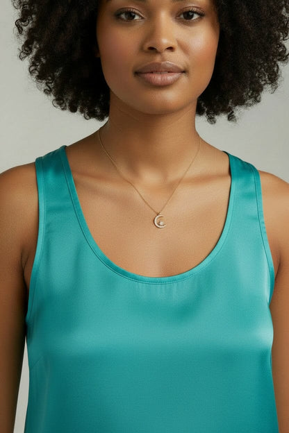 Pave Crescent Moon Necklace Necklaces Athena Designs 
