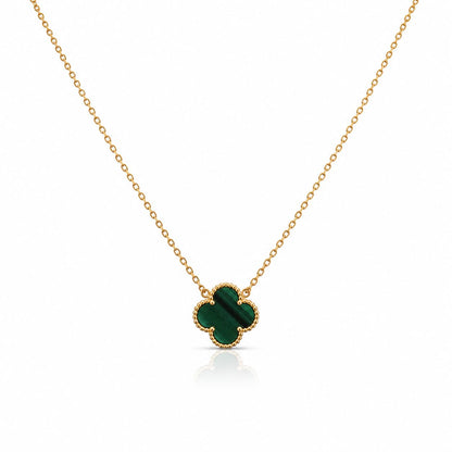 Malachite Clover Necklace Necklaces athenadesigns NGCH478MLT 