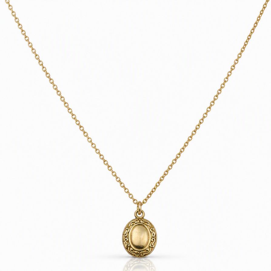 Oval Locket Necklace Necklaces athenadesigns 