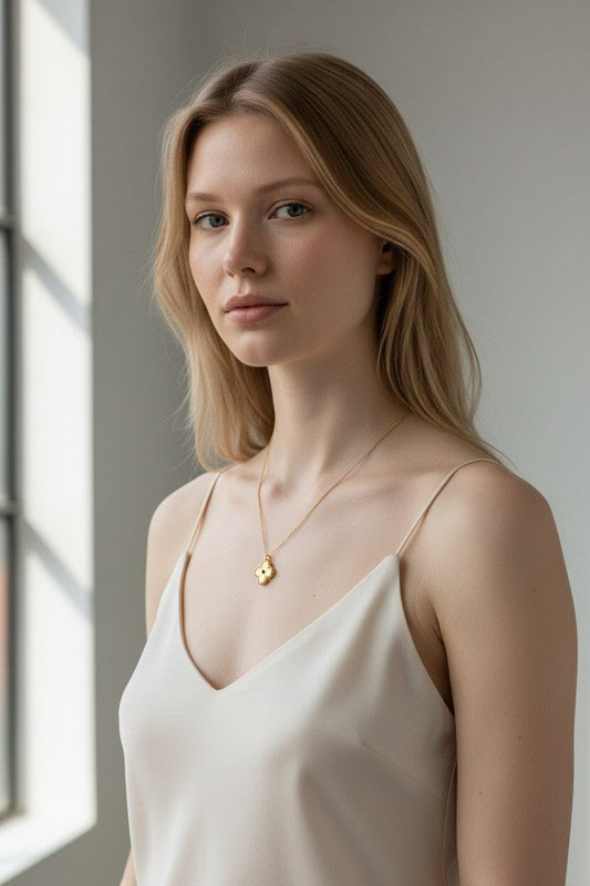 Clover Gold Fill Necklace Necklaces athenadesigns 