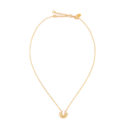 Half Starburst Necklace Necklaces athenadesigns NGCH4SNBT Gold 