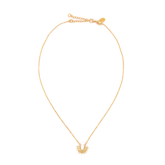 Half Starburst Necklace Necklaces athenadesigns NGCH4SNBT Gold 