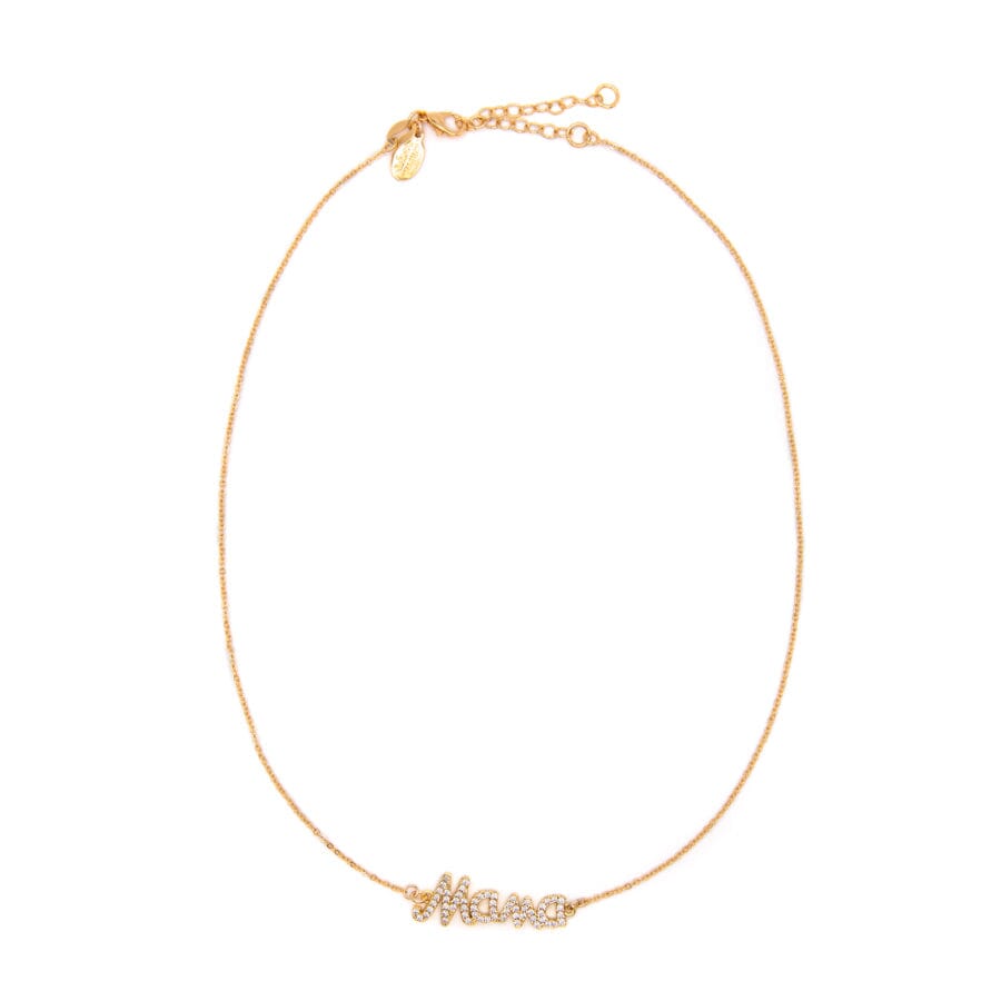 CZ Mama Necklace Necklaces athenadesigns NGCH5MA Gold 