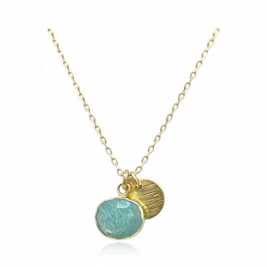Amazonite Charm Necklace Necklaces athenadesigns NGCH7408AZ 