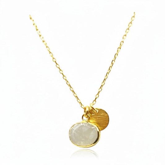 Moonstone Charm Necklace Necklaces athenadesigns NGCH7408MN 