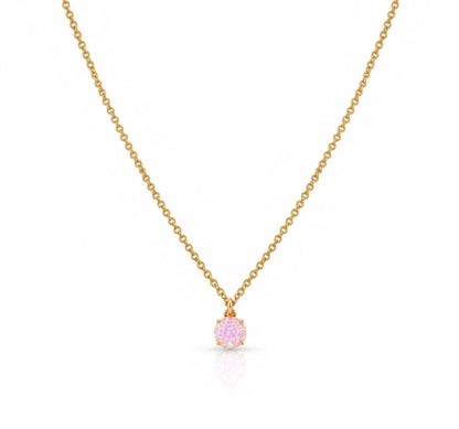 Dainty Opalite Necklace Necklaces athenadesigns NGCH74OPP Pink 