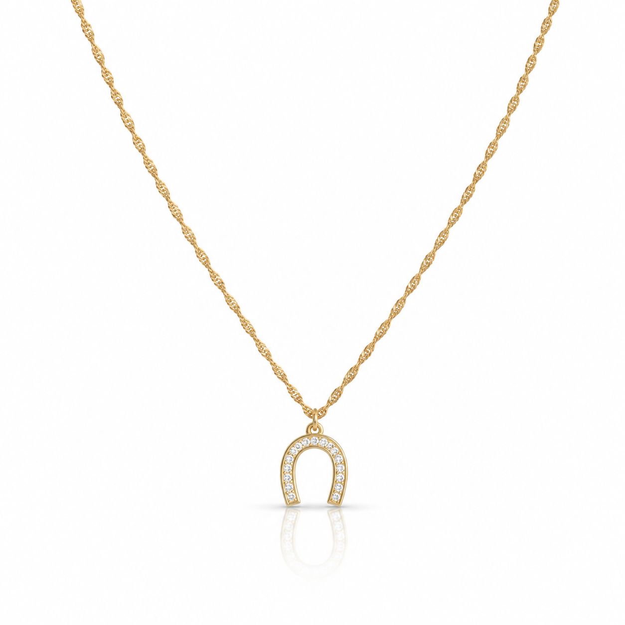 Chanceuse Horseshoe Necklace Necklaces Beads NGCH785HRS Gold 