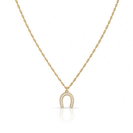 Chanceuse Horseshoe Necklace Necklaces Beads NGCH785HRS Gold 