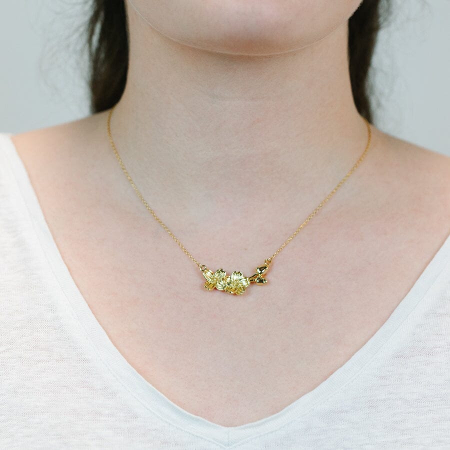 Lotus Flower Charm Necklace Necklaces athenadesigns 