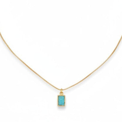 Tiny Amazonite Slice Necklace Necklaces athenadesigns NGCP23AZ Amazonite 