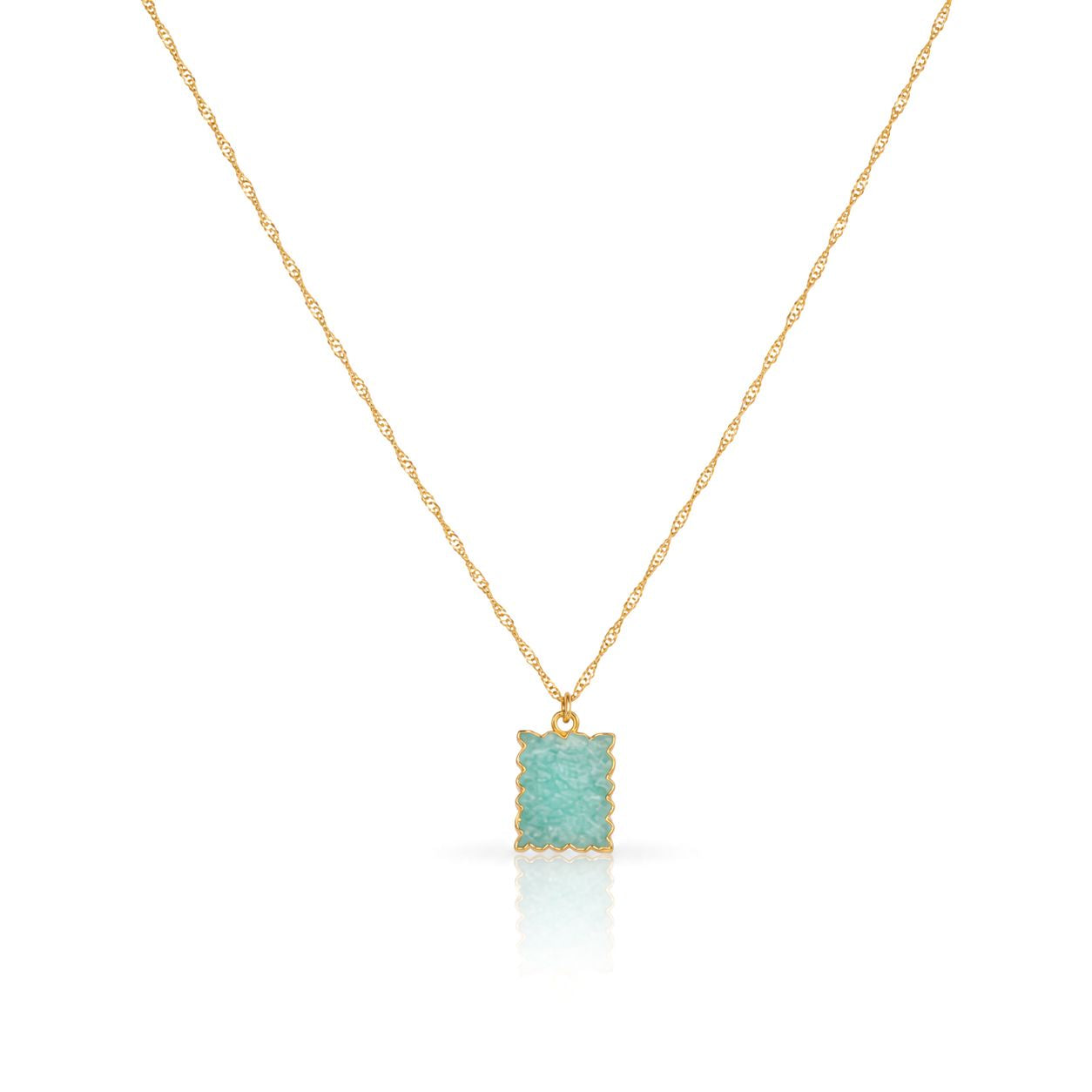 Amazonite Twist Necklace Necklaces Gemdesignss NGCP28AZ Amazonite 