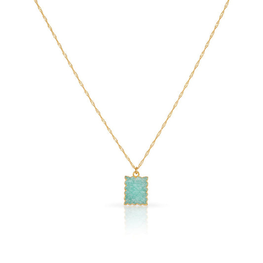 Amazonite Twist Necklace Necklaces Gemdesignss NGCP28AZ Amazonite 