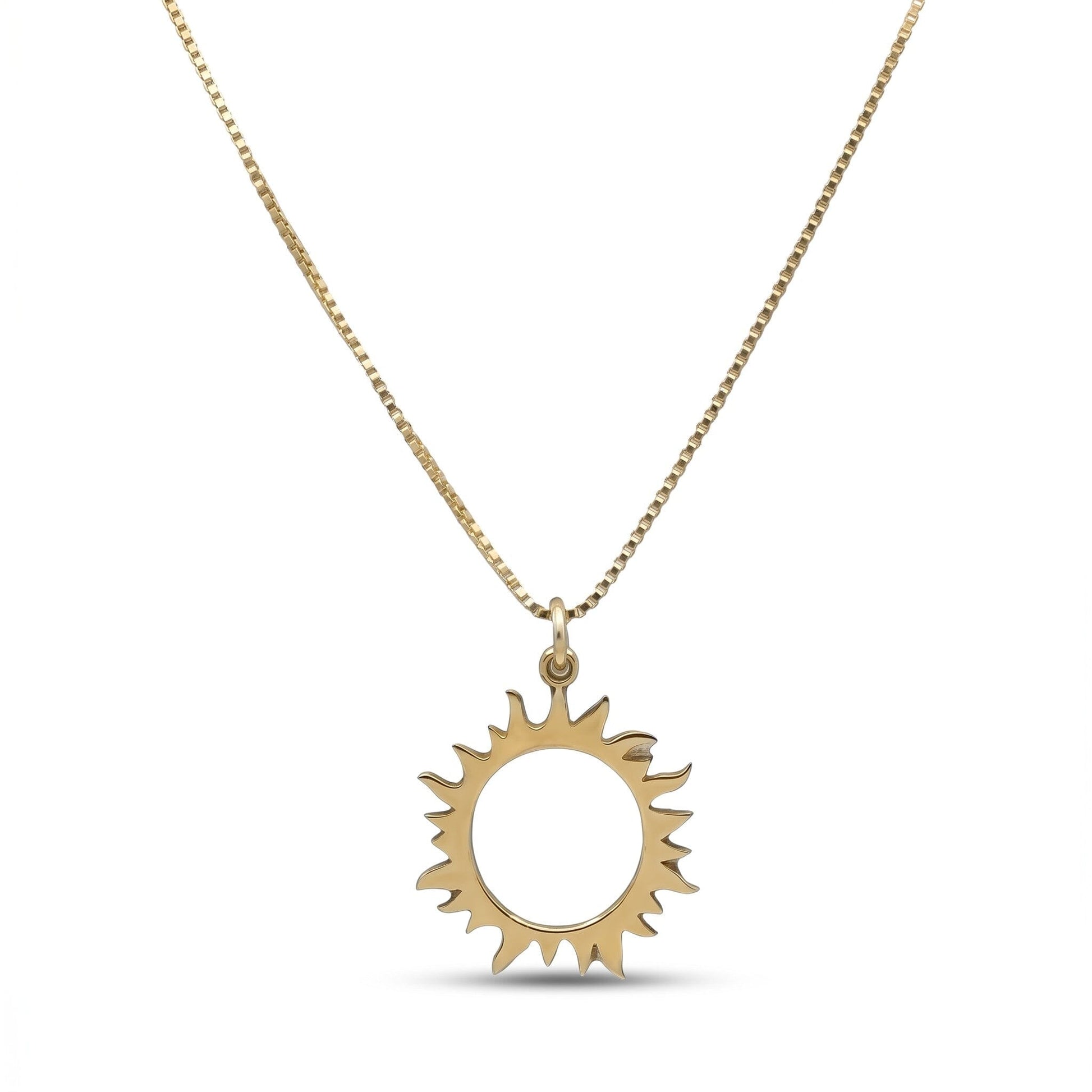 Natural Bronze Sun Ray Necklace Necklaces athenadesigns NGCP4004 