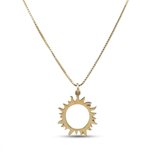Natural Bronze Sun Ray Necklace Necklaces athenadesigns NGCP4004 