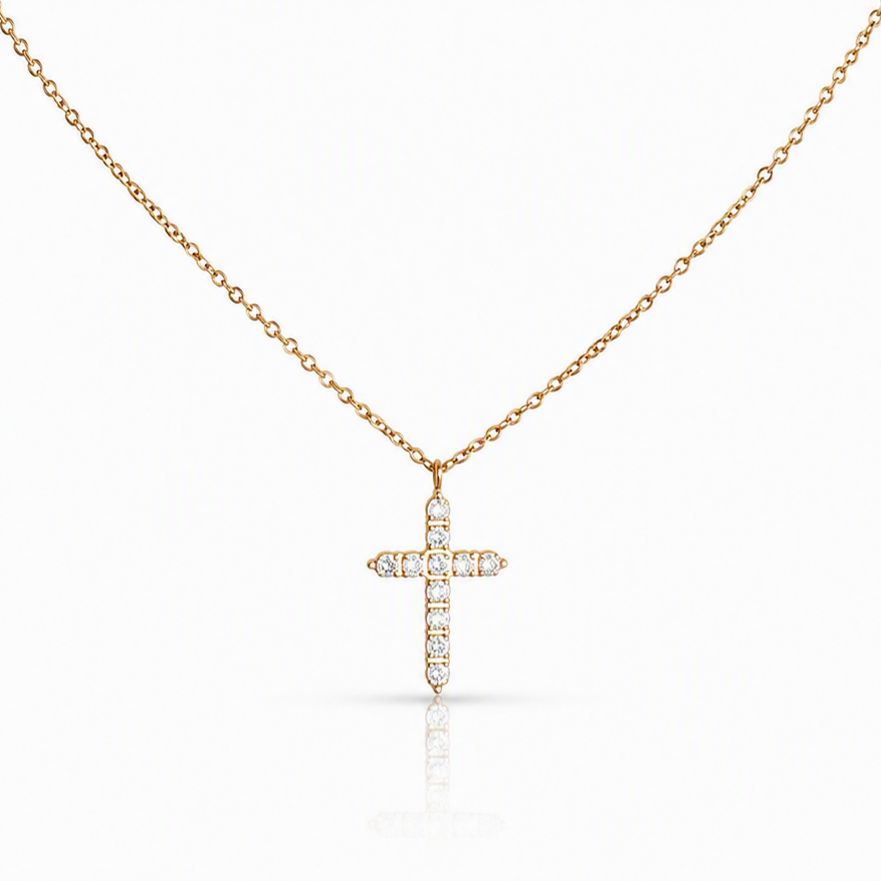 CZ Cross Necklace Necklaces Hotlife 