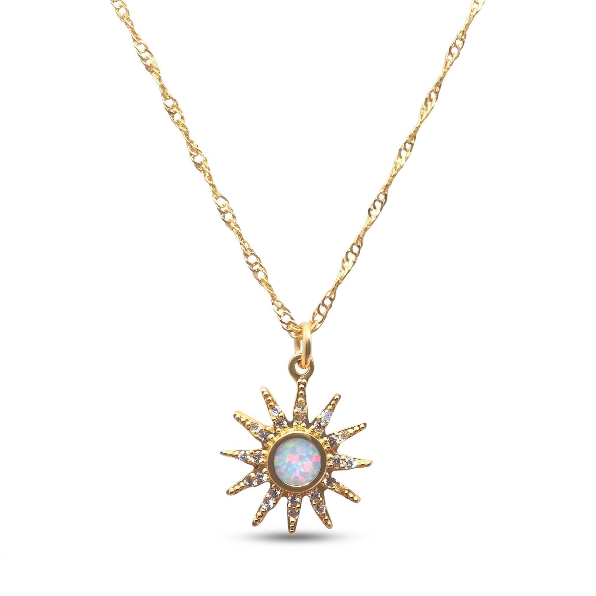 Opalite Starburst Pendant Necklace Necklaces athenadesigns NGCP45OP Opalite 