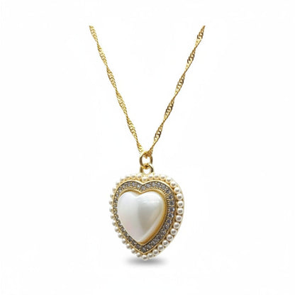 Queen of MOP Heart Pendant Necklaces athenadesigns 