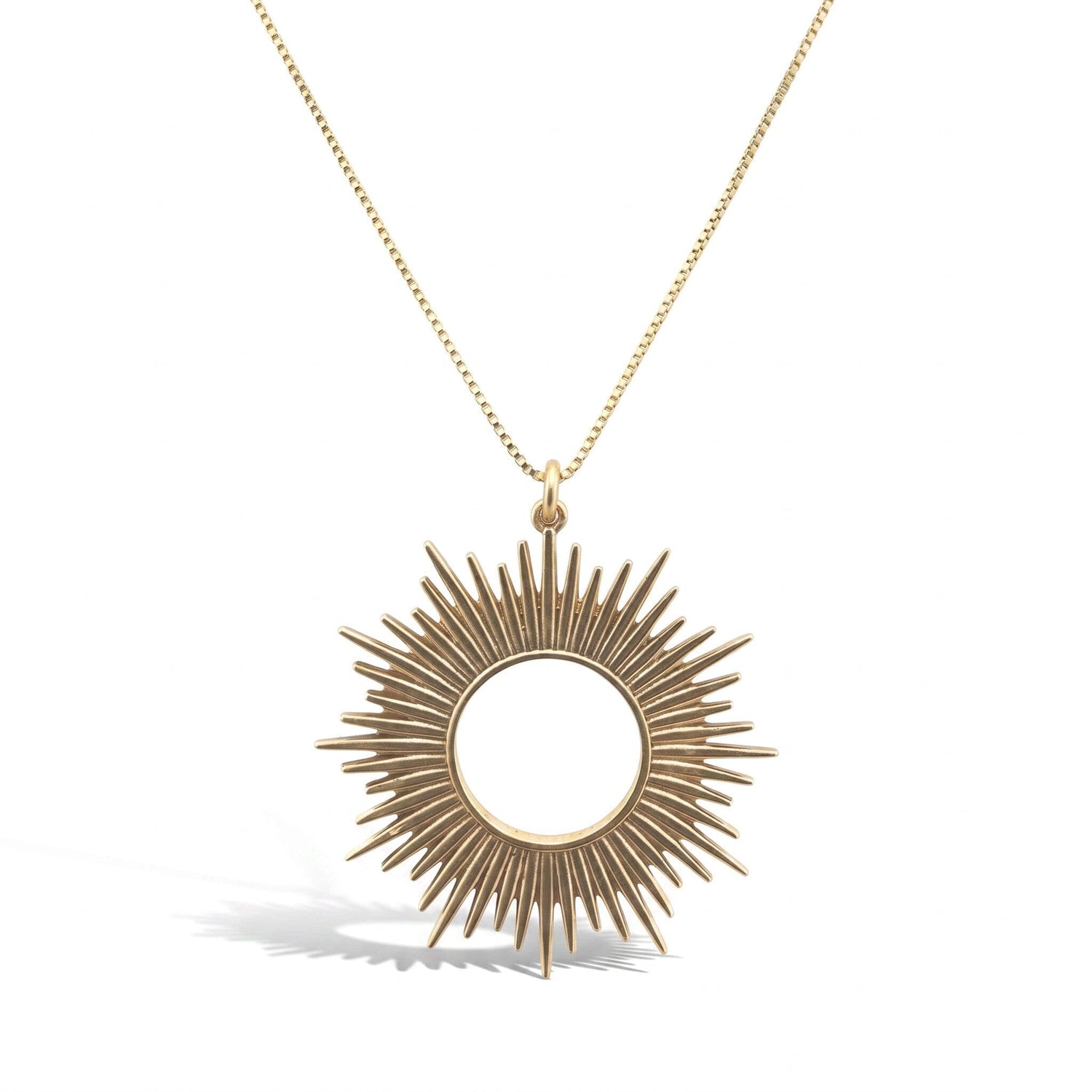 Natural Bronze Sun Pendant Necklaces athenadesigns NGCP46SUN 
