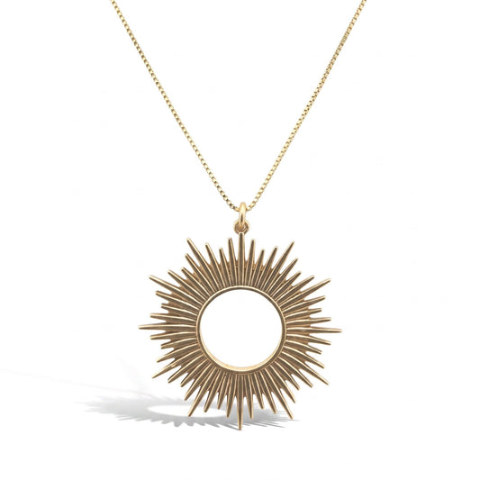 Natural Bronze Sun Pendant Necklaces athenadesigns NGCP46SUN 