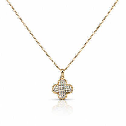Pavé Clover Necklace Necklaces athenadesigns 