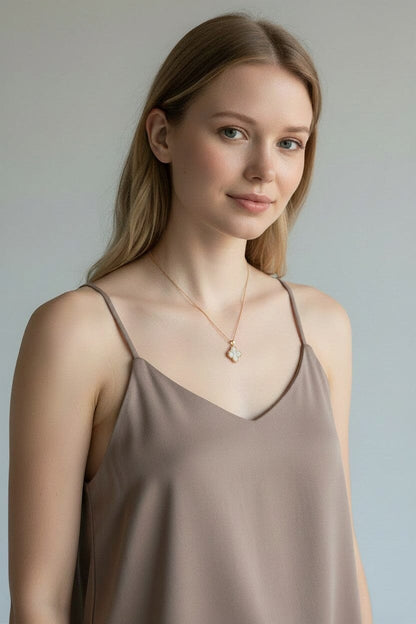 Pavé Clover Necklace Necklaces athenadesigns 