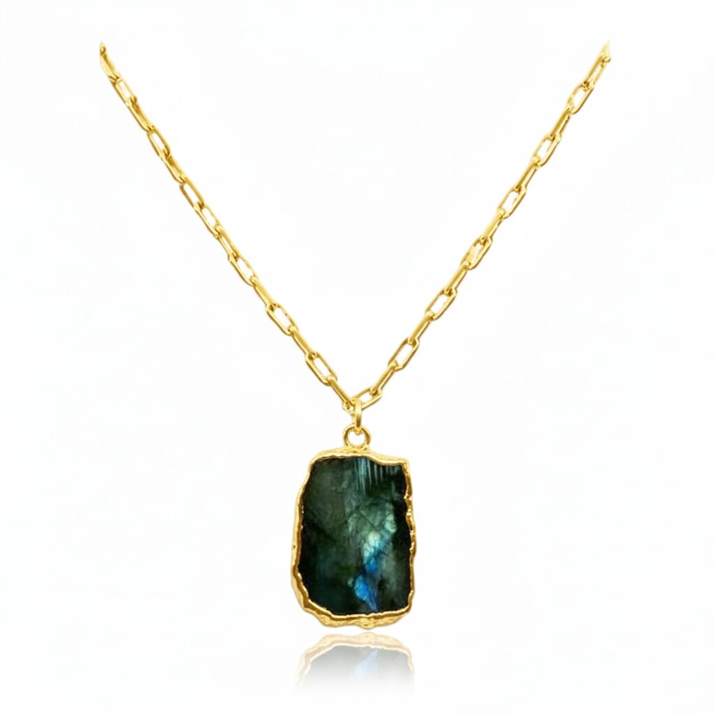 Labradorite Chain Necklace Necklaces athenadesigns NGCP749LD 