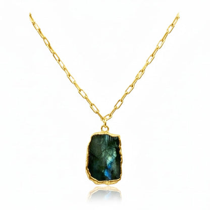 Labradorite Chain Necklace Necklaces athenadesigns NGCP749LD 