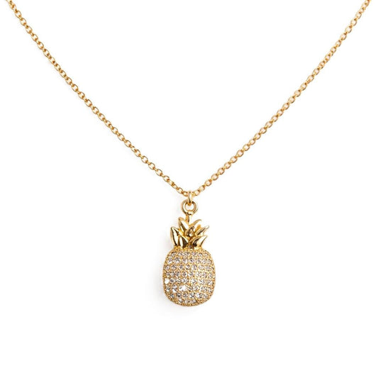 Pineapple Swirl Necklace Necklaces Beads NGCZ4088P Gold 