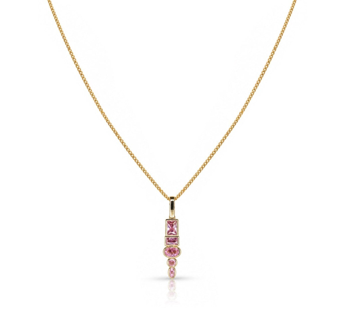 Winter Prism Necklace Necklaces Beads NGF4880 Purple/Gold 