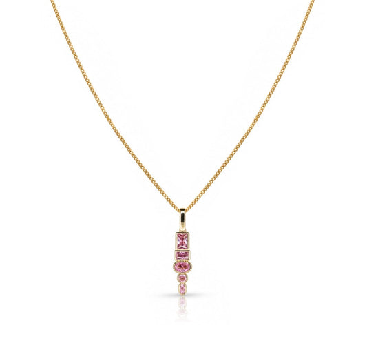Winter Prism Necklace Necklaces Beads NGF4880 Purple/Gold 