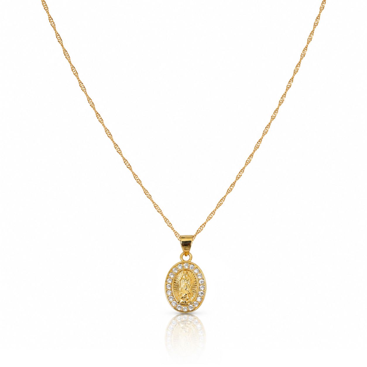 Vierge Marie Necklace Necklaces Beads NGFC1289 Gold 