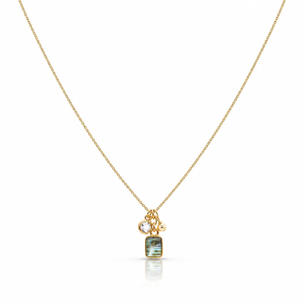Charmante Necklace Necklaces Pinksquaredesign NGFC1296 Labradorite 
