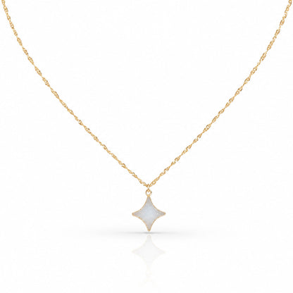 Etoile Druzy Necklace Necklaces Gems Ocean NGFC1297W White 