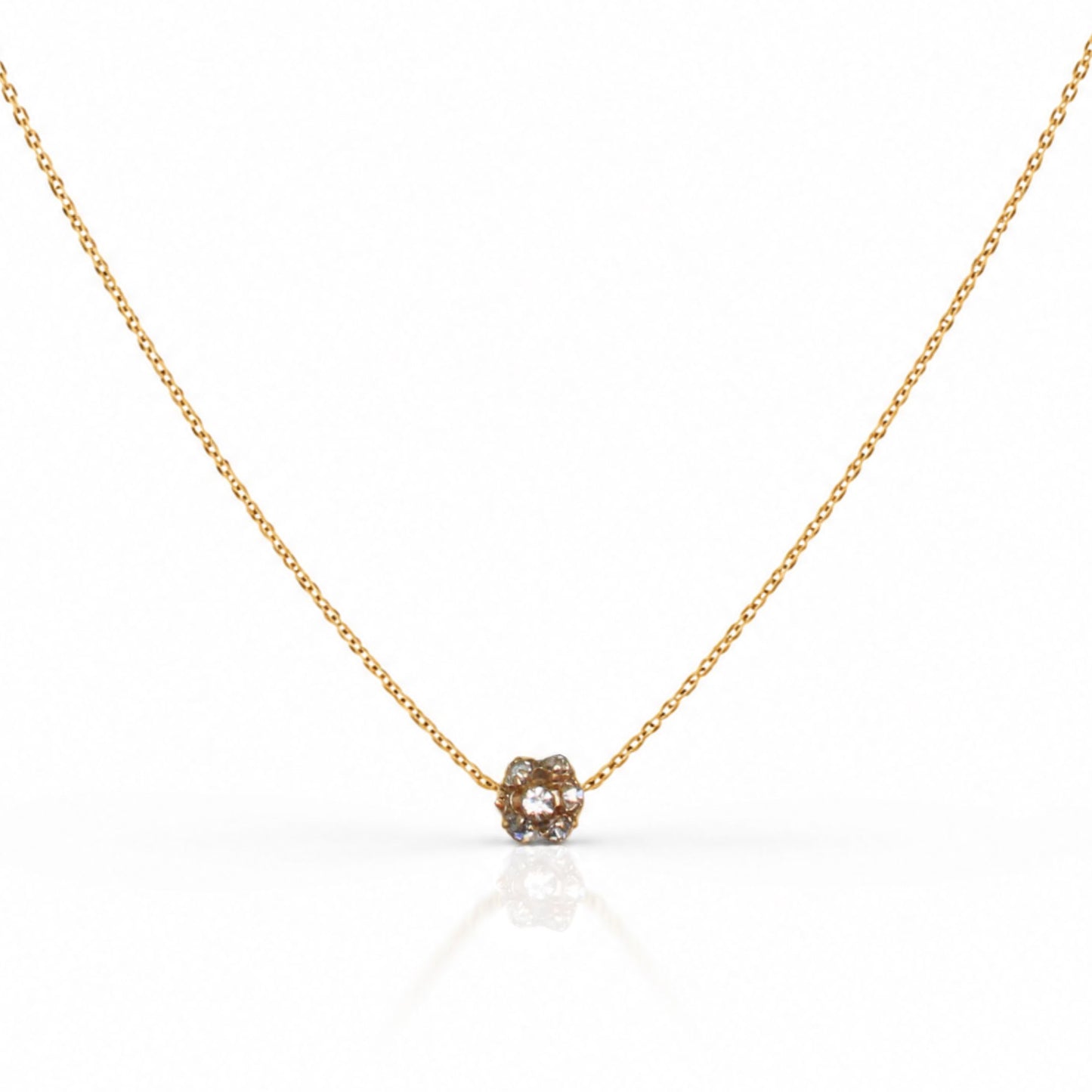 Iced Orb Necklace Necklaces Water & Tree NGFL181 Gold 