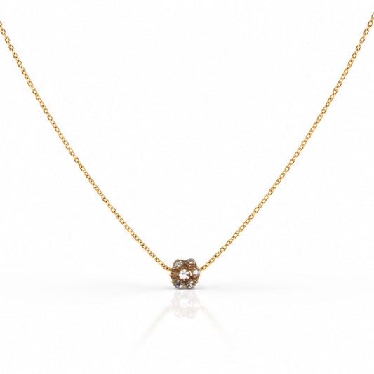 Iced Orb Necklace Necklaces Water & Tree NGFL181 Gold 