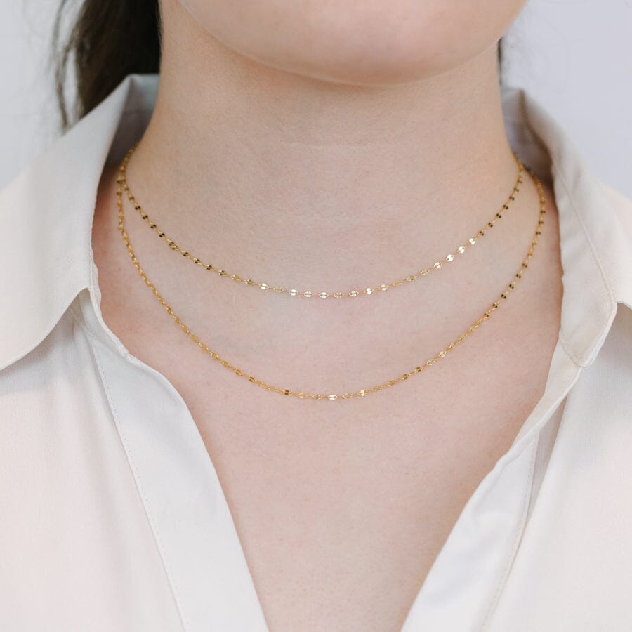 Gold Double Layer Necklace Necklaces athenadesigns 
