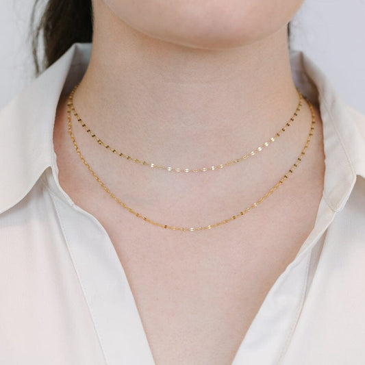 Gold Double Layer Necklace Necklaces athenadesigns 