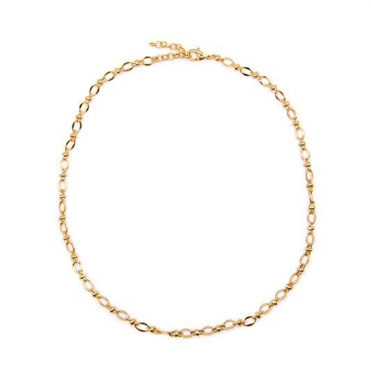 Textured Chain Necklace Necklaces athenadesigns NGOL406 Gold 
