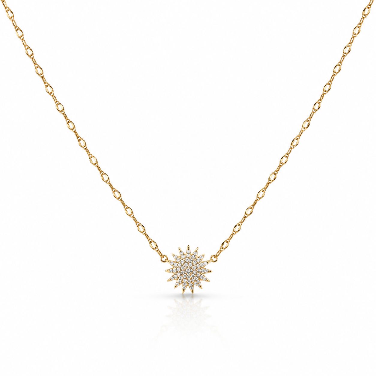 Grand Soleil Necklace Necklaces Iishii Designs NGP1209 Gold 